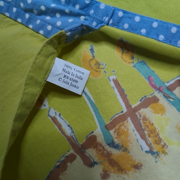 Julia Junkin Happy Birthday Cake Graphic Green Colorful Apron - Picture 7 of 7